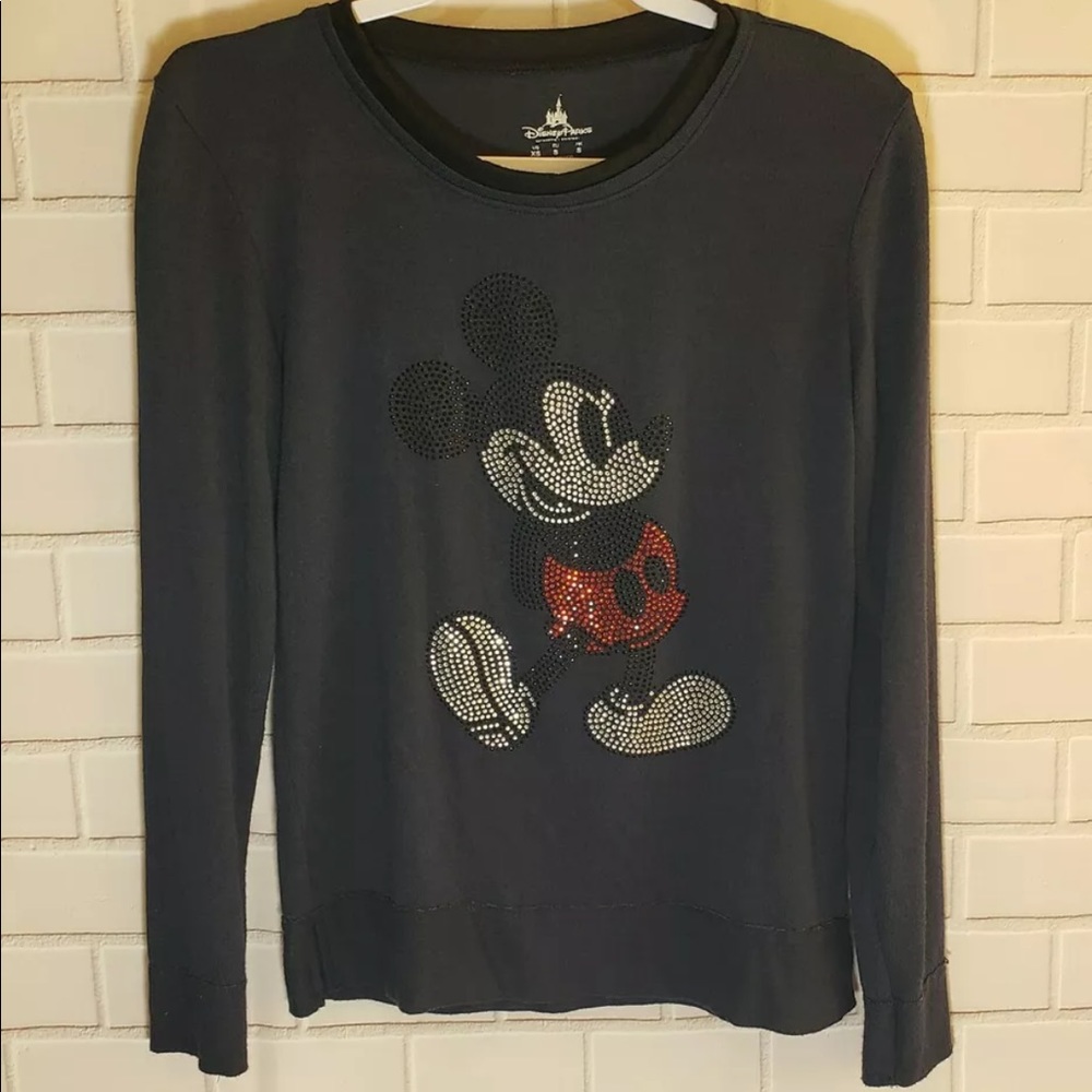 Disney Parks Mickey Mouse rhinestone embellished long sleeve